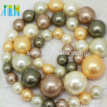 perle d&#39;eau douce naturelle perle perle 3-12mm Cultured Loose Pearl forme ronde couleur mélangée en 40cm un brin
